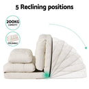 Artiss Floor Lounge Sofa Bed 2 Seater Pillow Leather White - RnR Galore