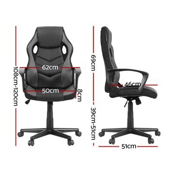 Artiss Gaming Office Chair Computer Chairs Grey - RnR Galore