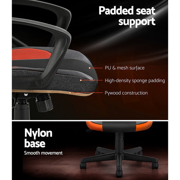 Artiss Gaming Office Chair Computer Executive Racing Chairs High Back Orange - RnR Galore