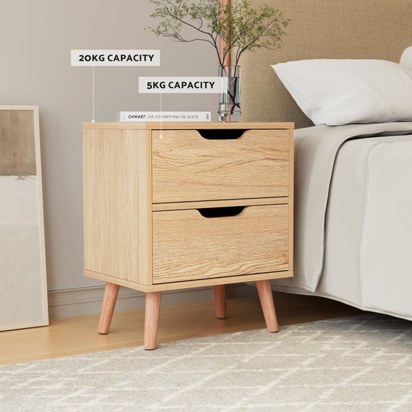Artiss Gas Lift Queen Bed Frame with Bedside Table Set Boucle Fabric Upholstered Platform Bed Nightstand - RnR Galore