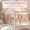 Artiss Kids Single Bed Frame House Bed Solid Wood Montessori Bed for Toddler White - RnR Galore