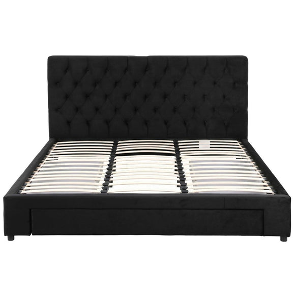 Artiss King Bed Frame Storage Charging Station Upholstered 3 Drawers USB Type - C - RnR Galore