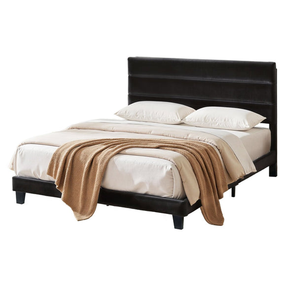 Artiss King Bed Frame Upholstered Platform Base with Geometric Headboard Black Velvet - RnR Galore