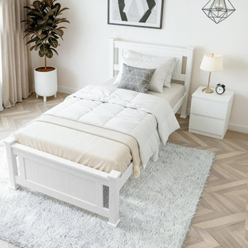 Artiss King Single Bed Frame and Bedside Table - RnR Galore