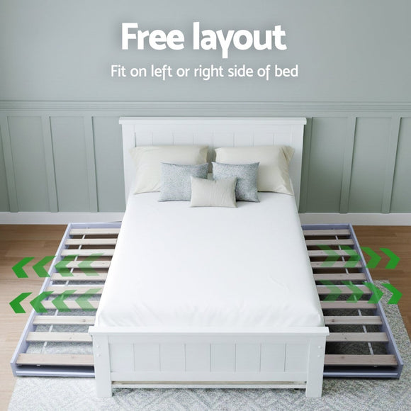 Artiss King Single Bed Frame and Bedside Table - RnR Galore