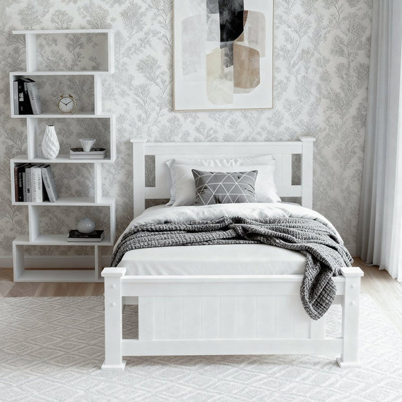 Artiss King Single Bed Frame and Bookshelf - RnR Galore