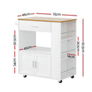 Artiss Kitchen Island Trolley Rolling Serving Cart - RnR Galore