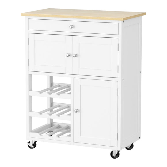 Artiss Kitchen Island Trolley Rolling Serving Cart Storage Cart Drawer Cupboard - RnR Galore