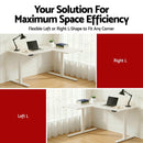 Artiss L - Shape Standing Desk Sit Stand Up Height Adjustable Electric Motorised White - RnR Galore