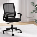 Artiss Mesh Office Chair Computer Gaming Desk Chairs Work Study Mid Back Black - RnR Galore