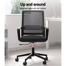 Artiss Mesh Office Chair Computer Gaming Desk Chairs Work Study Mid Back Black - RnR Galore