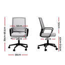 Artiss Mesh Office Chair Computer Gaming Desk Chairs Work Study Mid Back Grey - RnR Galore