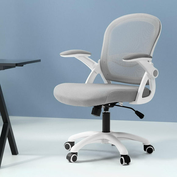Artiss Mesh Office Chair Mid Back Grey - RnR Galore