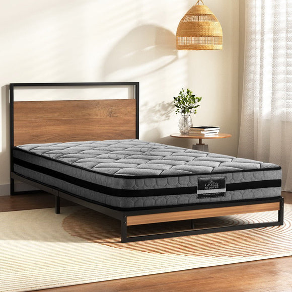 Artiss Metal Bed Frame Single Size Beds Platform with Mattress - RnR Galore