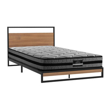 Artiss Metal Bed Frame Single Size Beds Platform with Mattress - RnR Galore