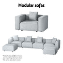 Artiss Modular Sofa Chaise Set 4 - Seater Grey - RnR Galore