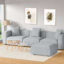 Artiss Modular Sofa Chaise Set 4 - Seater Grey - RnR Galore