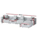 Artiss Modular Sofa Chaise Set 5 - Seater Grey - RnR Galore