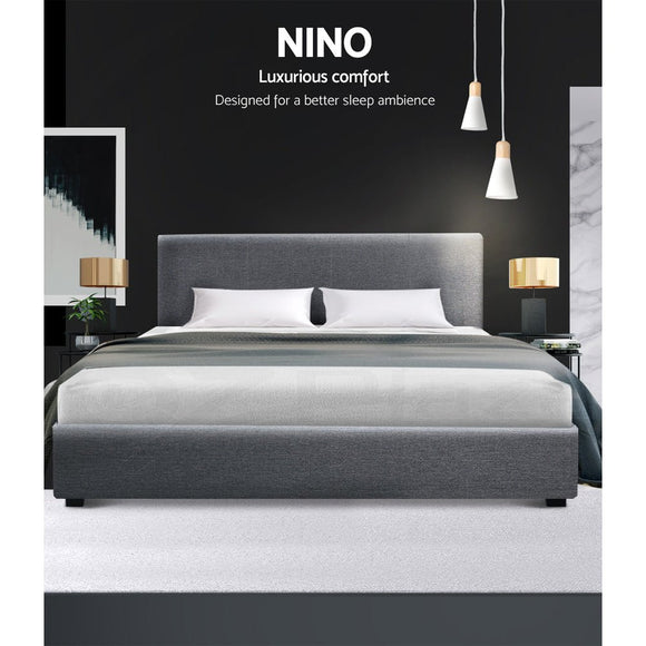 Artiss Nino Bed Frame Fabric - Grey Double - RnR Galore