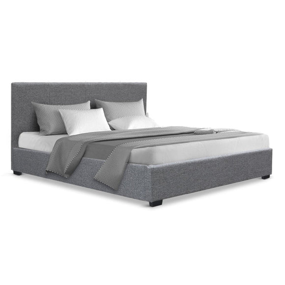 Artiss Nino Bed Frame Fabric - Grey Double - RnR Galore