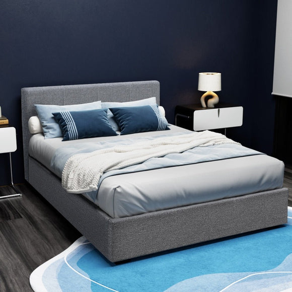 Artiss Nino Bed Frame Fabric - Grey Double - RnR Galore