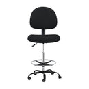 Artiss Office Chair Drafting Stool Fabric Chairs Black - RnR Galore