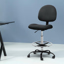 Artiss Office Chair Drafting Stool Fabric Chairs Black - RnR Galore