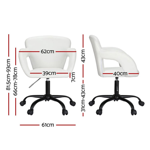 Artiss Office Chair Mid Back White - RnR Galore