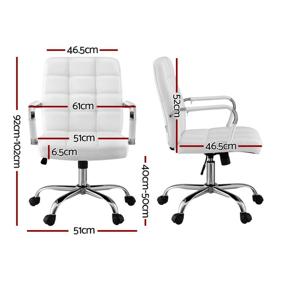 Artiss Office Chair Seat PU Work Computer Desk Chairs - RnR Galore