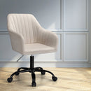 Artiss Office Chair Velvet Seat Cream - RnR Galore