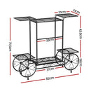 Artiss Plant Stand 6 Tier Iron 4 Wheeler - RnR Galore