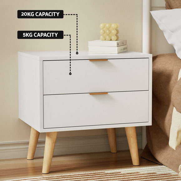 Artiss Queen Bed Frame Bedside Table Set Gas Lift Storage Base with Boucle Fabric Upholstered Headboard 2 Drawer Nightstand for Bedroom Furniture - RnR Galore