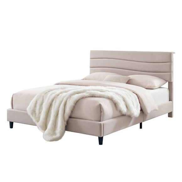 Artiss Queen Bed Frame with Storage Adjustable Headboard Platform Base Linen Fabric Charging Ports - RnR Galore
