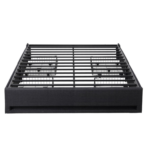 Artiss Queen Bed Frame with Storage Drawers RGB Lights Charging Station Upholstered Fabric - RnR Galore