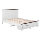 Artiss Queen Wooden Bed Frame with 2 Drawer Platform Bed with 108cm Solid High Headboard White Bed Base for Bedroom Easy Assembly - RnR Galore
