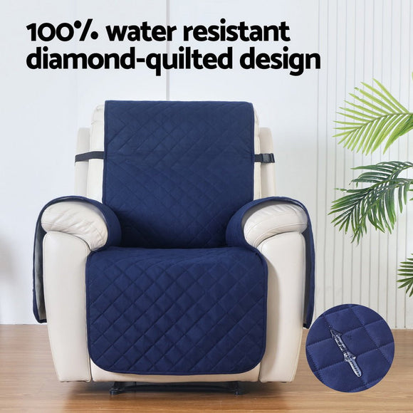 Artiss Recliner Chair Cover 100% Water Resistant Navy - RnR Galore
