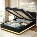 Artiss RGB LED Queen Bed Frame with 32cm Giselle Mattress Set - RnR Galore