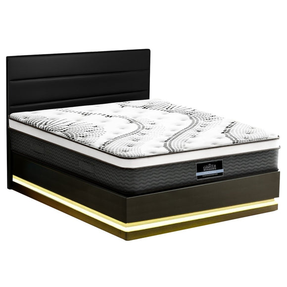 Artiss RGB LED Queen Bed Frame with 32cm Giselle Mattress Set - RnR Galore