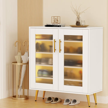 Artiss Shoe Rack 5 - tier 20 Pairs Storage LED Light - RnR Galore