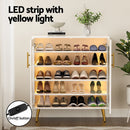 Artiss Shoe Rack 5 - tier 20 Pairs Storage LED Light - RnR Galore