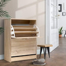 Artiss Shoe Rack Cabinet 24 Pairs 3 - tier Wood Nina - RnR Galore