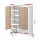 Artiss Shoe Rack Cabinet 24 Pairs 6 - tier White - RnR Galore