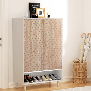 Artiss Shoe Rack Cabinet 24 Pairs 6 - tier White - RnR Galore