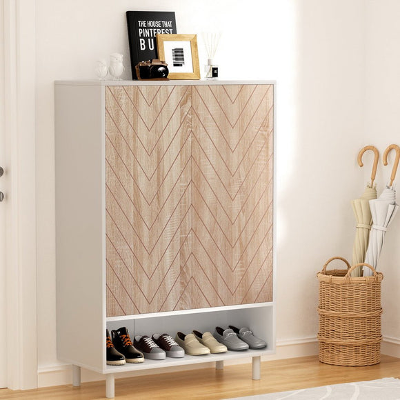 Artiss Shoe Rack Cabinet 24 Pairs 6 - tier White - RnR Galore
