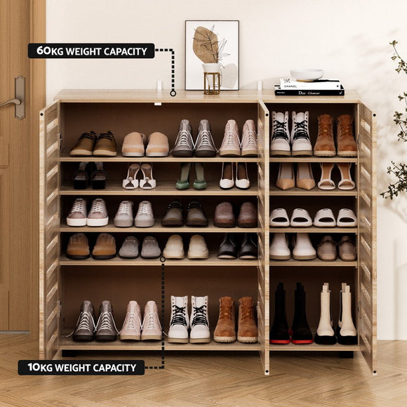Artiss Shoe Rack Cabinet 30 Pairs Adjustable Shelf - RnR Galore