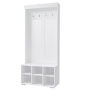 Artiss Shoe Rack Cabinet Hall Tree Coat Rack 180CM White - RnR Galore