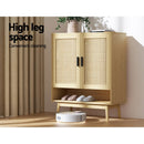 Artiss Shoe Rack Cabinet Rattan 5 - tier 20 Pairs Dani - RnR Galore