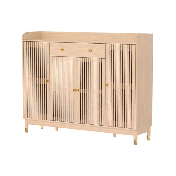 Artiss Shoe Rack Cabinet with Shelves 26 Pairs Pine - RnR Galore