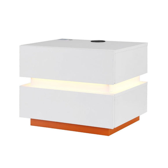 Artiss Smart Bedside Table LED Wireless Charging Ada - RnR Galore