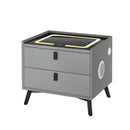 Artiss Smart Bedside Table with Wireless Charging - AIKA Grey - RnR Galore